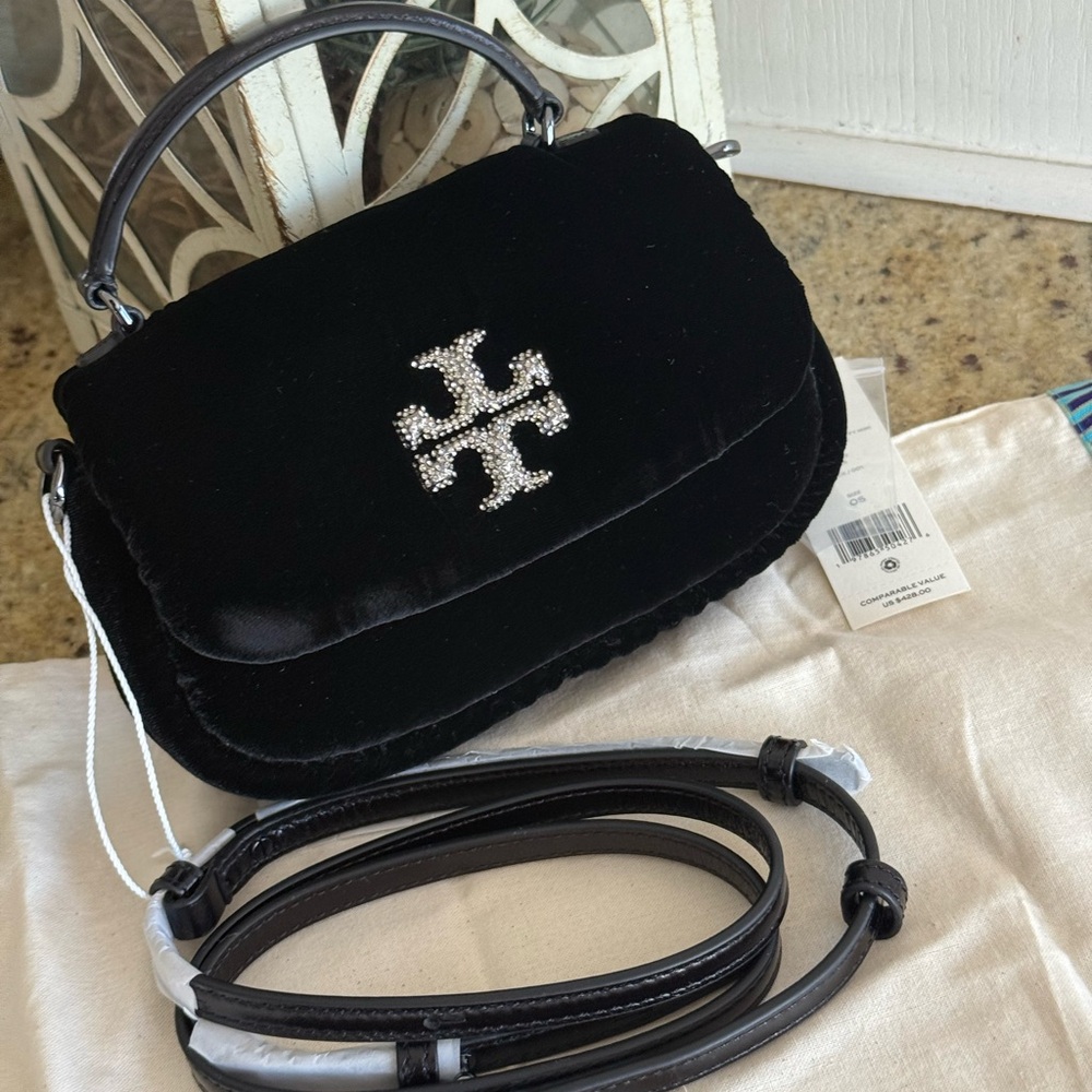Tory Burch Britten Mini Top Handle Crossbody 169907 Black $450
